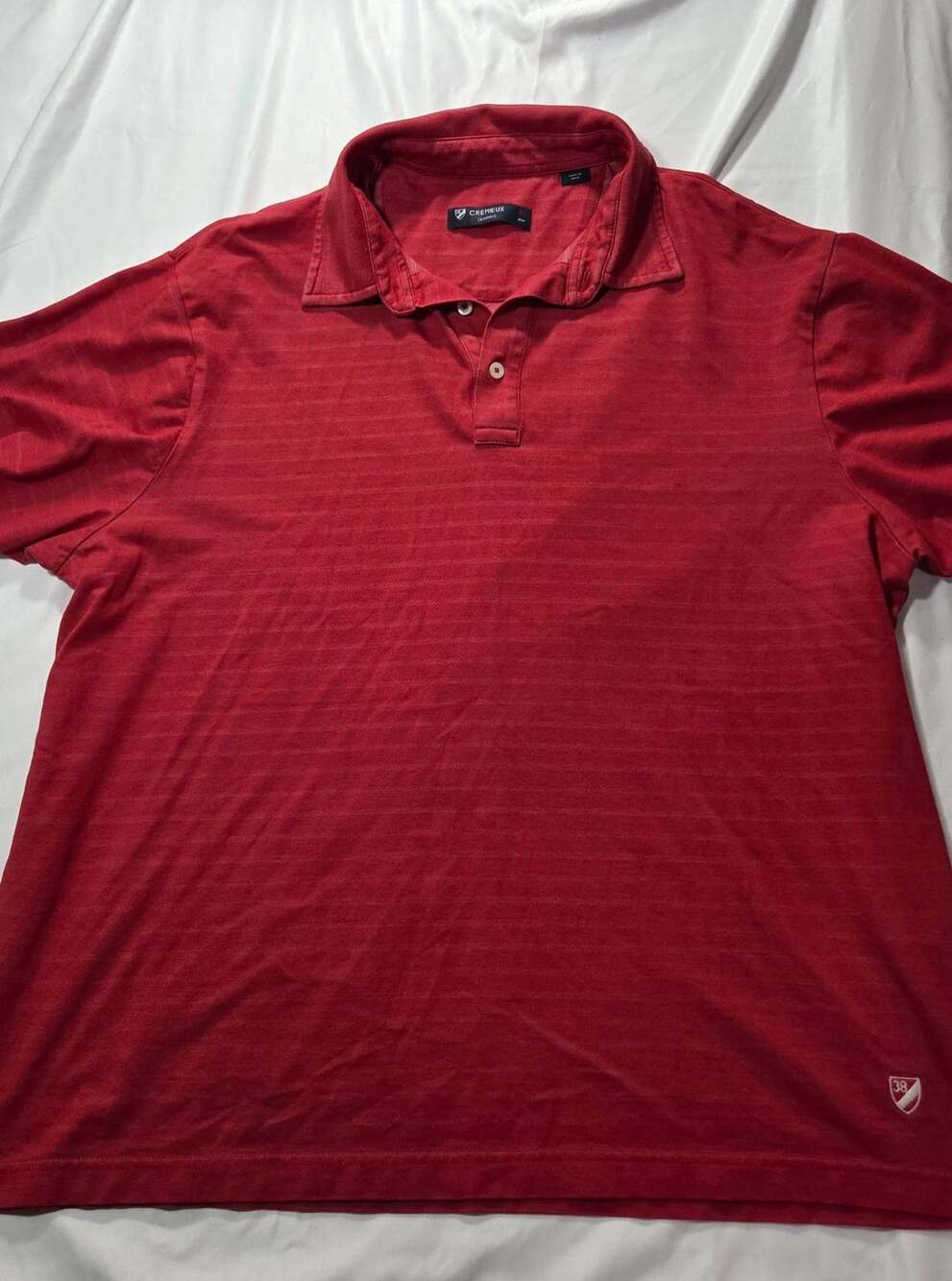 Cremieux Classics Polo Shirt Size XL Red Textured Golf Casual